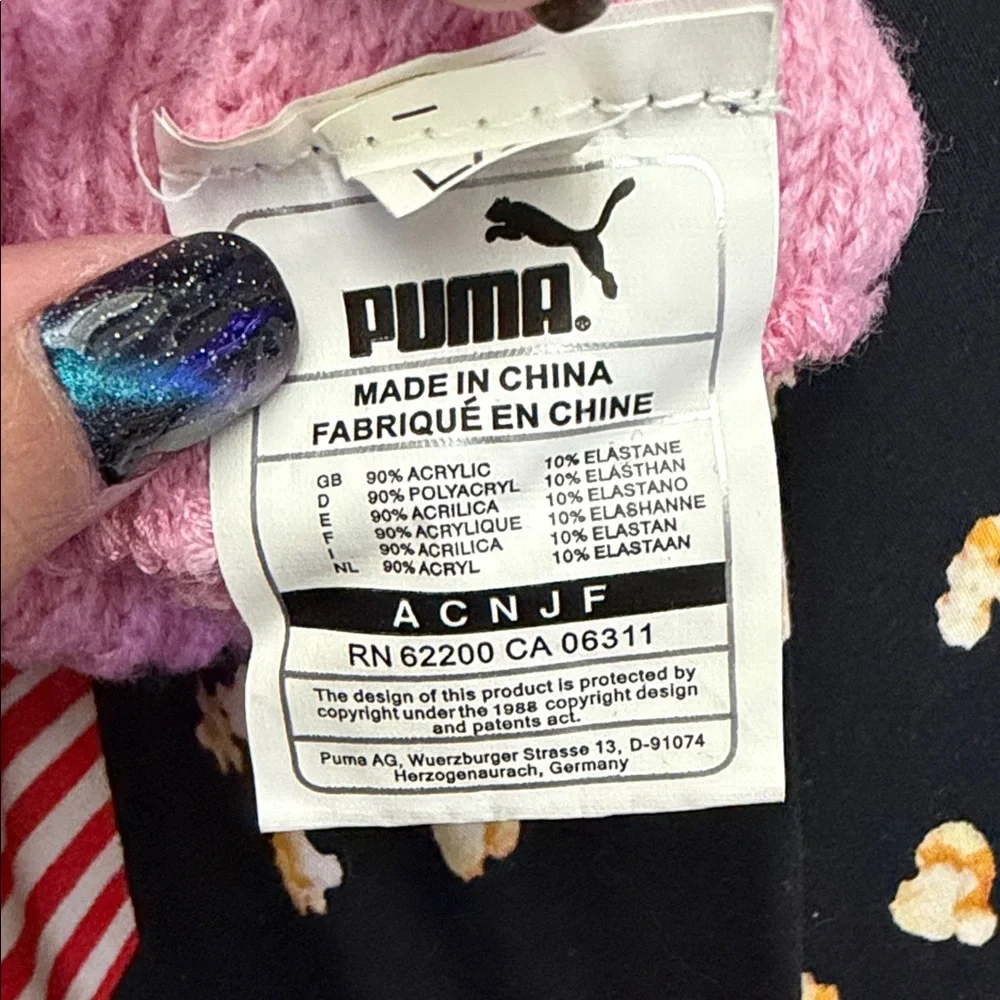 Puma Kids Mittens in Soft Pink